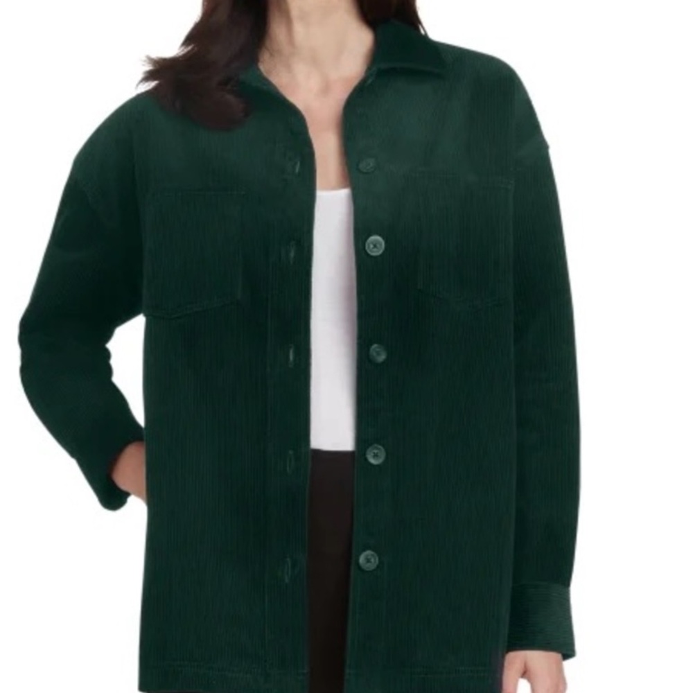 NEW Matty M , Dark Moss Green Corduroy Casual Button up Jacket Women’s Sz. S